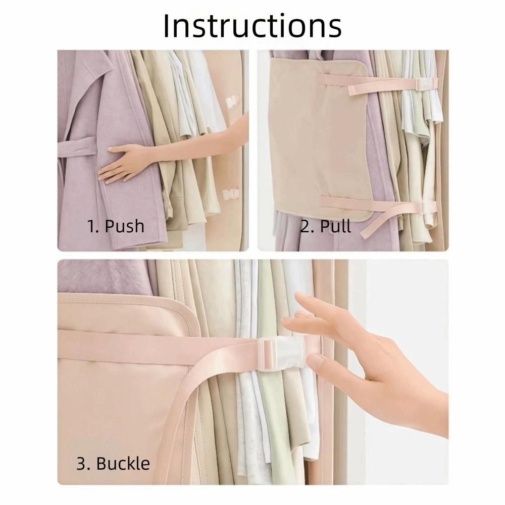 Dustproof Clothing Compression Board Foldable Space Saving Clothes Dust Cover Large Capacity Protective Garment Bag Cover Travel
