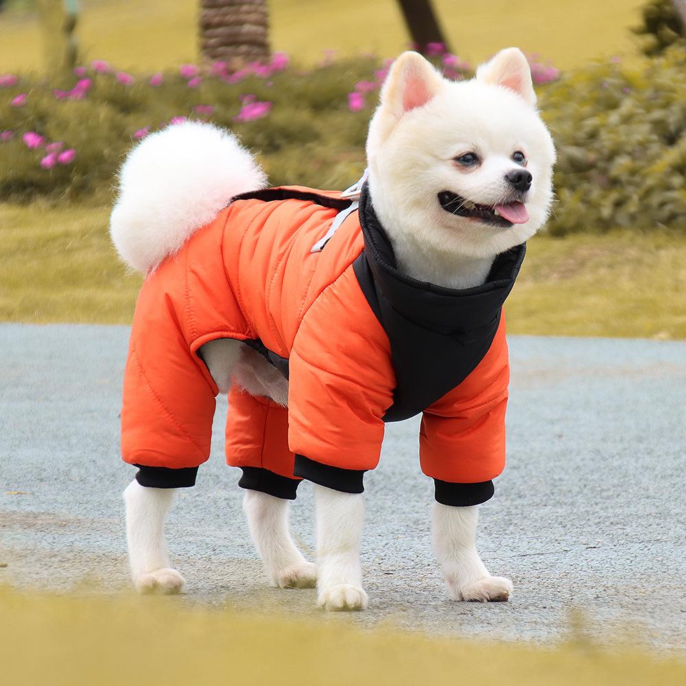 Waterproof Winter Warm Dog Coat - Thick Cotton Four-Legged Jacket
