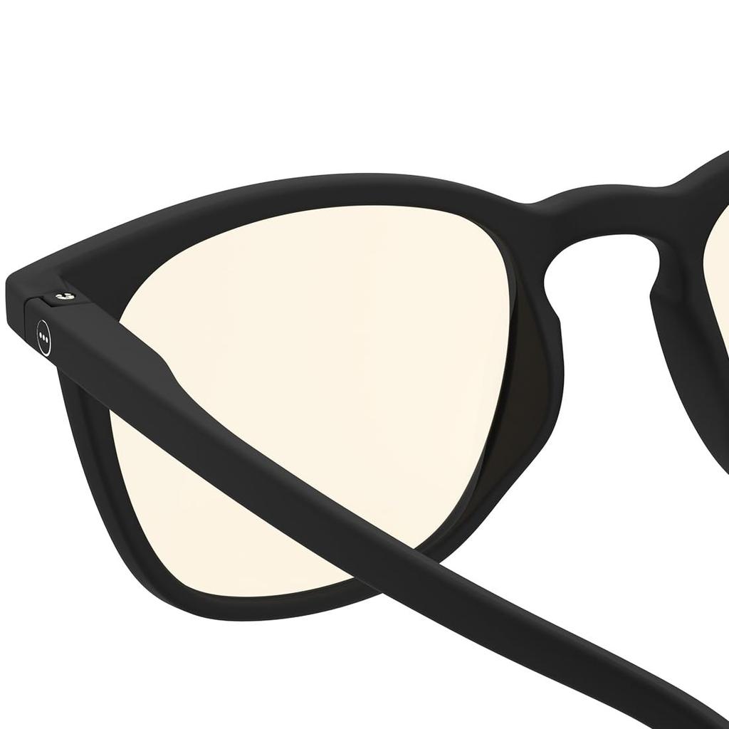 [IZIPIZI] IZIPIZI Sunglasses, Light Color #E Model, Men's & Women's, Wellington Style, Matte Black Frame, Light Brown Lenses