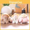 Decor Pearl Simulated Embroidered Flower Hat Cartoon Rabbit Plush Toy Pendant