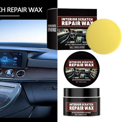 Auto-Armaturenbrett-Restaurator 100g/3.53oz Kratzer-Reparaturpaste Universeller Auto-Innenraum-Kratzerentferner mit Schwamm Polierwachs