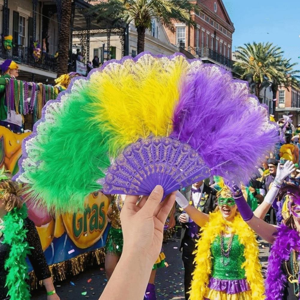 Plastikrahmen Feder Faltfächer Chinesischer Stil Spitze Fächer Tragbar Retro Handfächer Modenschau