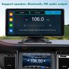 10.36 WiFi Wireless Carplay and Android Auto 4 Split Screen Truck Bus Parking Recording  Monitor with AHD 1080P Camera Dash Cam