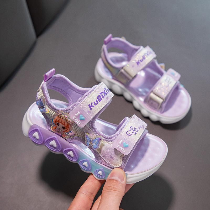 

Summer new children s sandals boys and girls casual beach shoes sports soft sole light and comfortable trendy student shoes 37 фиолетовый