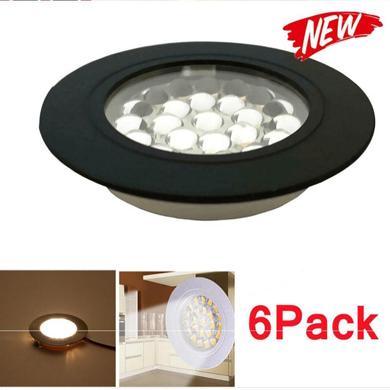 

1/3/6x 12v black LED Touch Sensitive On Off Warm Spot Light Motorhome Camper