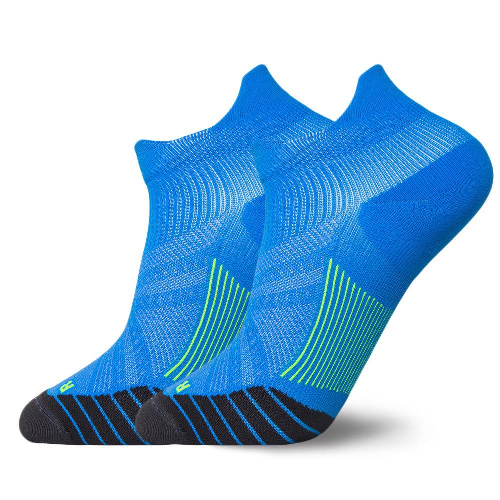

Professional Non-Slip Breathable Ankle Running Socks for Men - Thick Terry Cushioning for Comfort Medium (35-40) синий