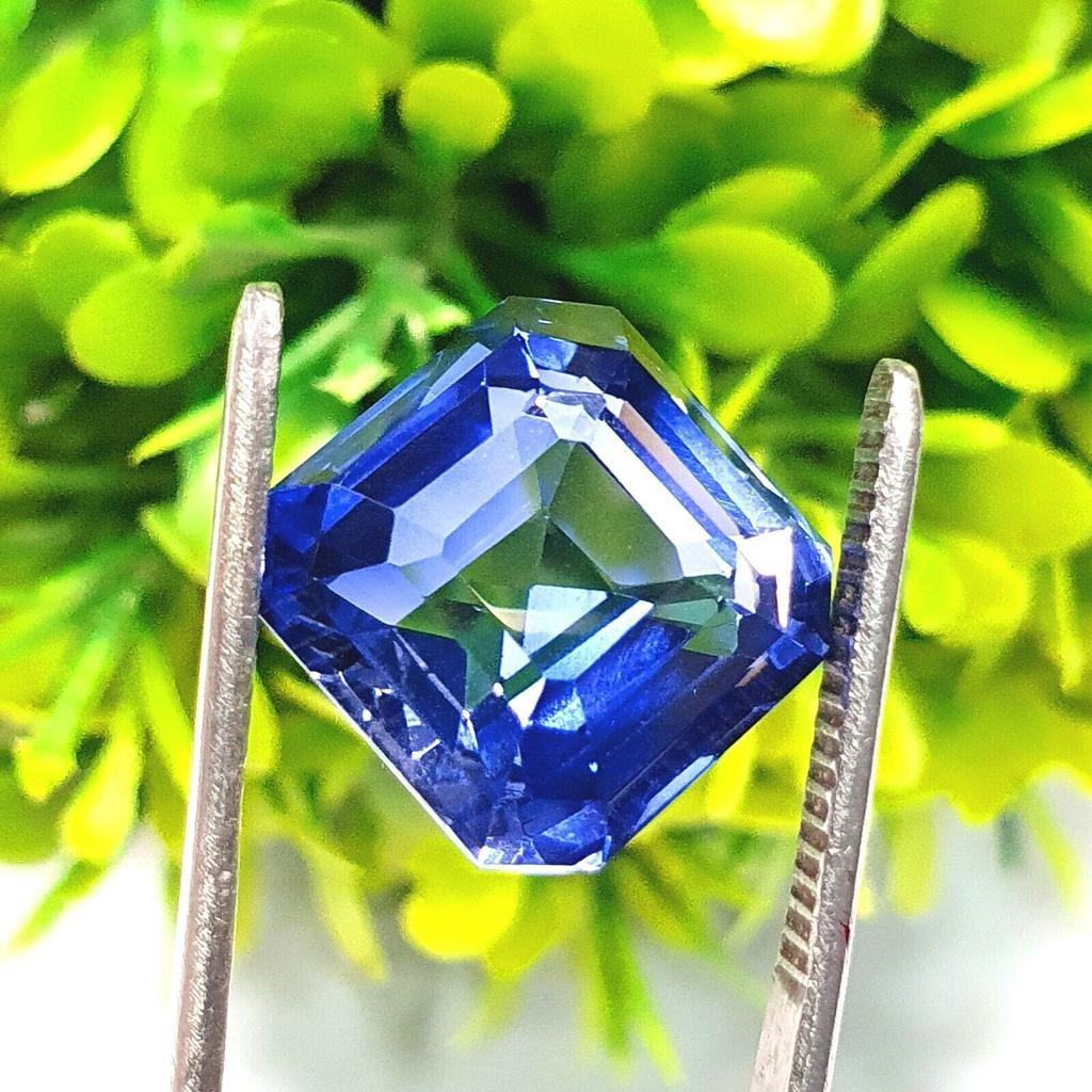 17.00 Cts Natural Blue Sapphire Emerald  Shape Loose Gemstone Certified Cut