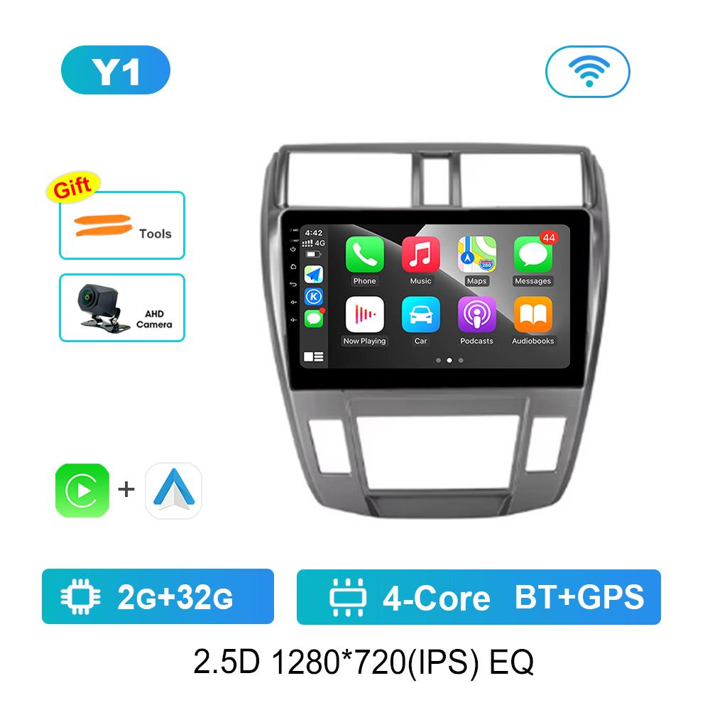 For Honda City 2008 - 2013 Android System Car Video Multimedia Player GPS 10.1 Inch 2.5D Screen  DSP Stereo 4G WiFi GPS Navi