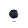 Multifunction Black Ellipse Circle Dinner Plate Under-Glazed Ceramic Dessert Tray Steak Pasta Dish Dinnerware Microwave Safe