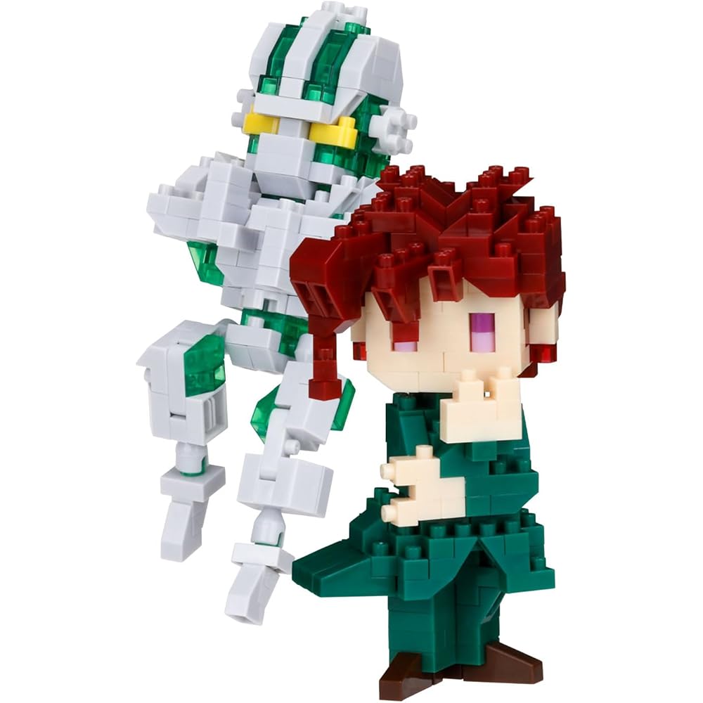 Kawada Nano Block JoJo s Bizarre Adventure Stardust Crusaders Kakyoin Noriaki / Hierophant Green 4.5x14x18 cm Building Set