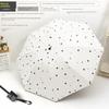 Cute Folding Umbrella for Girls with Black Coating for Sun Protection and Uv Protection, Manual and Fully Automatic, Dual-Use for Sun and Rain