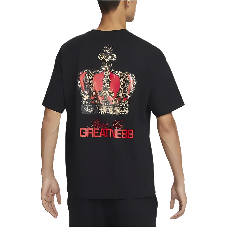 Nike T Shirts Men's Black Crew Neck Moderate Straight Fit FN0806-010
