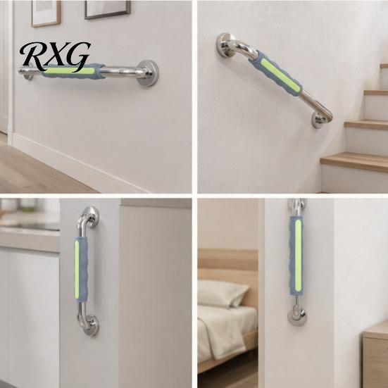 Silicone Handle Cover Handrail for Seniors, Glow-in-the-dark Elderly Grab Bar Cushioned Grip Sleeve, Anti-slip Wrap Home Bathroom Stairway Luminous