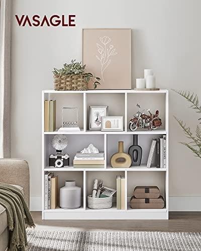 Bookshelf, Wooden Bookcase With Open Compartments, Freestanding Cabinet For Living Room, Bedroom, Children's Room, 97.5 X 30 X