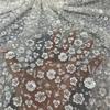 1/3/5Yard Small Plum Blossom Sequined Embroidery Fabric African Beaded Lace Fabric for Sewing Nigerian Wedding Party Lace Fabric