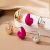 A Pair of Women's Earrings, New Simple Ccb Water Drop-Shaped Earrings, Suitable for Daily Wear and Vacation Wear