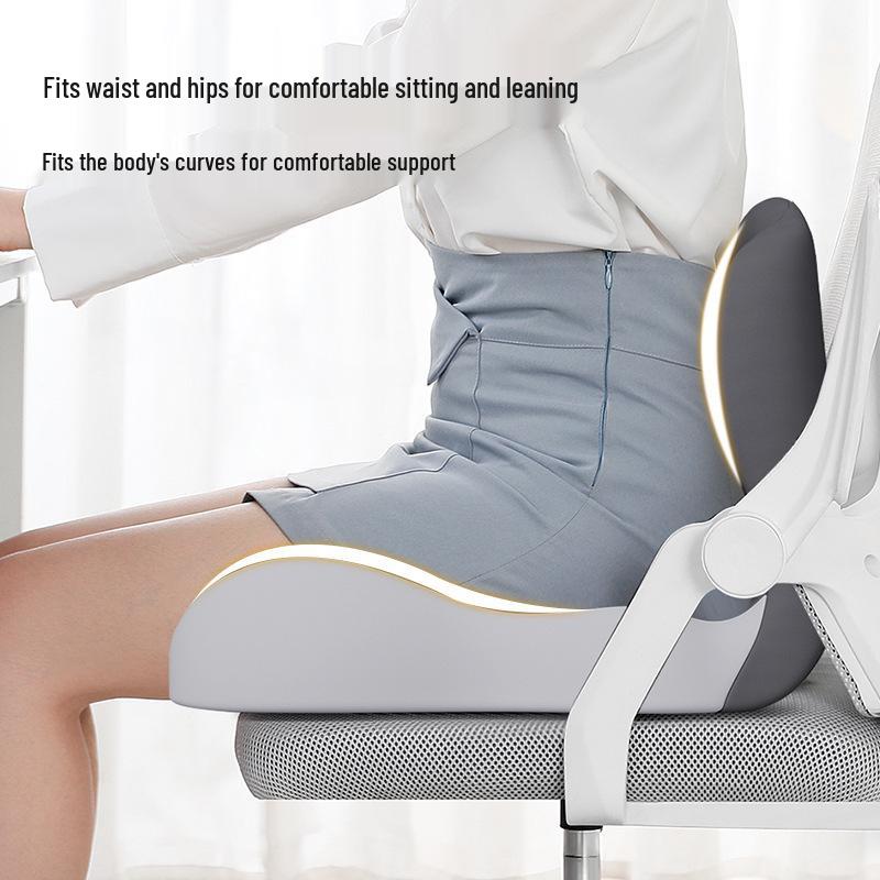 Memory Foam Seat and Back Cushion for Office, Student, Elderly, Car - Lumbar and Butt Support for Long Sitting