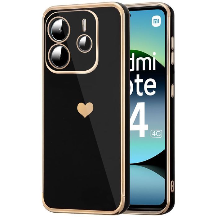 Coque de protection - E.F.CONNECTION - Pour Xiaomi Redmi Note 14 4G - Anti-rayures - Antichoc - Souple TPU Noir