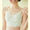 Romantic Floral Lace Beautiful Back Small Chest Gathering No Steel Ring Bra Fixed Cup Upper Support Sweet Temperament Bra Underwear