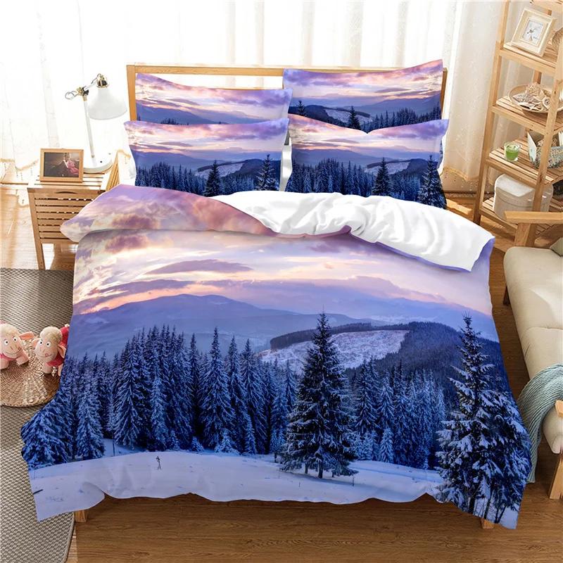 Comforter Printed Seascape Bedding Winter Bed Sets For Girl Spring Color Queen Size Us Queen 228X228Cm Bedclothes Dropship