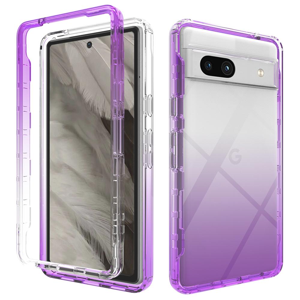 

Градиентный чехол для телефона Google Pixel 7a, защитный чехол из ТПУ+ПК, устойчивый к падениям Gradient Purple