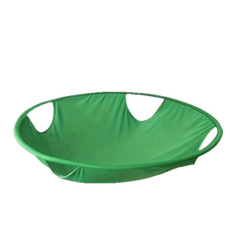Generic Collapsible Laundry Basket Portable Stretchable Shape Stable Dirt Odor Proof Round Green For Home Bathroom Dirty Clothes