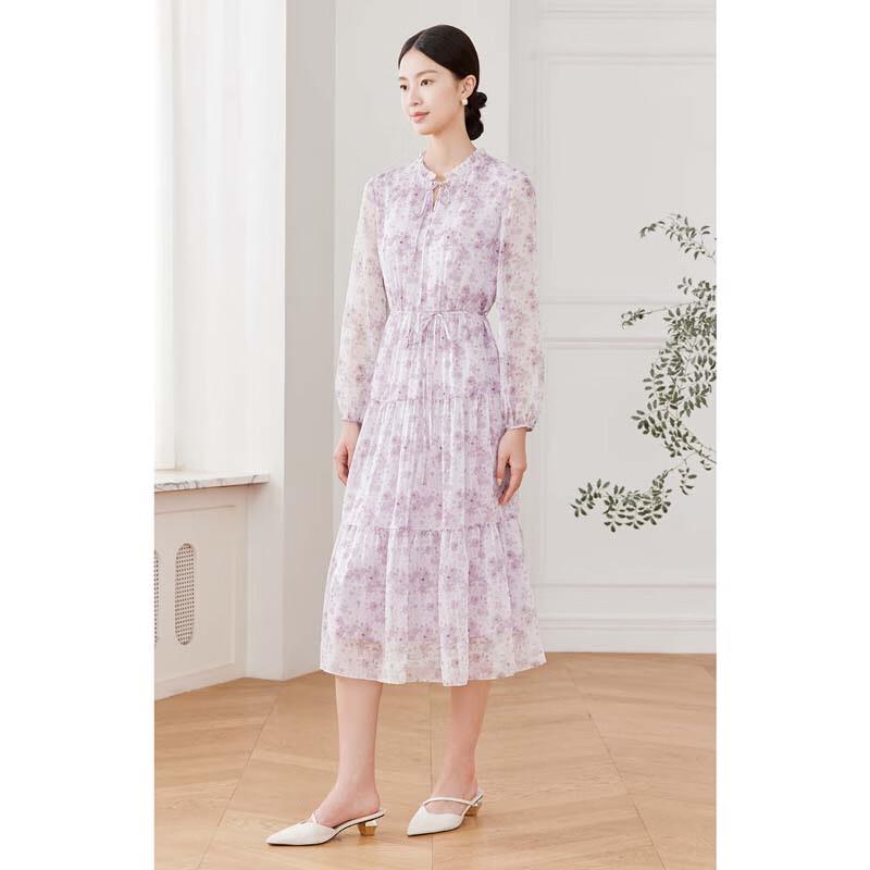 JESSIE Floral Chiffon Ruffle Dress