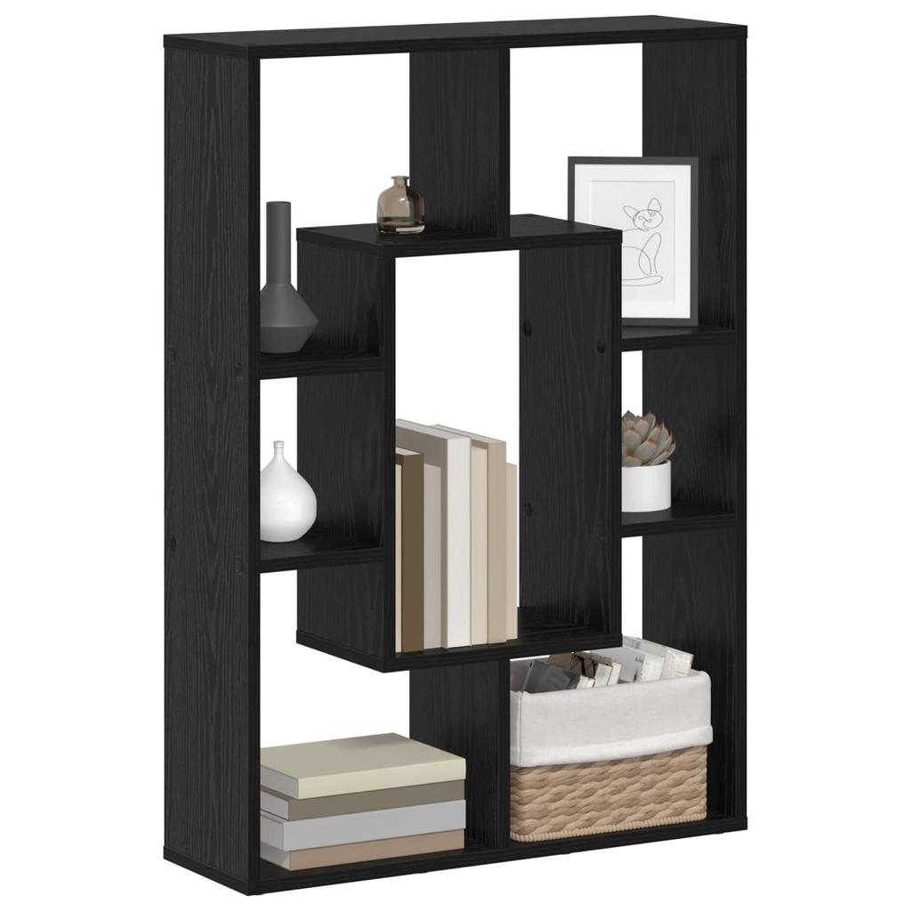 Bookshelf Black Oak Look 63 x 20 x 90 cm Engineered Wood