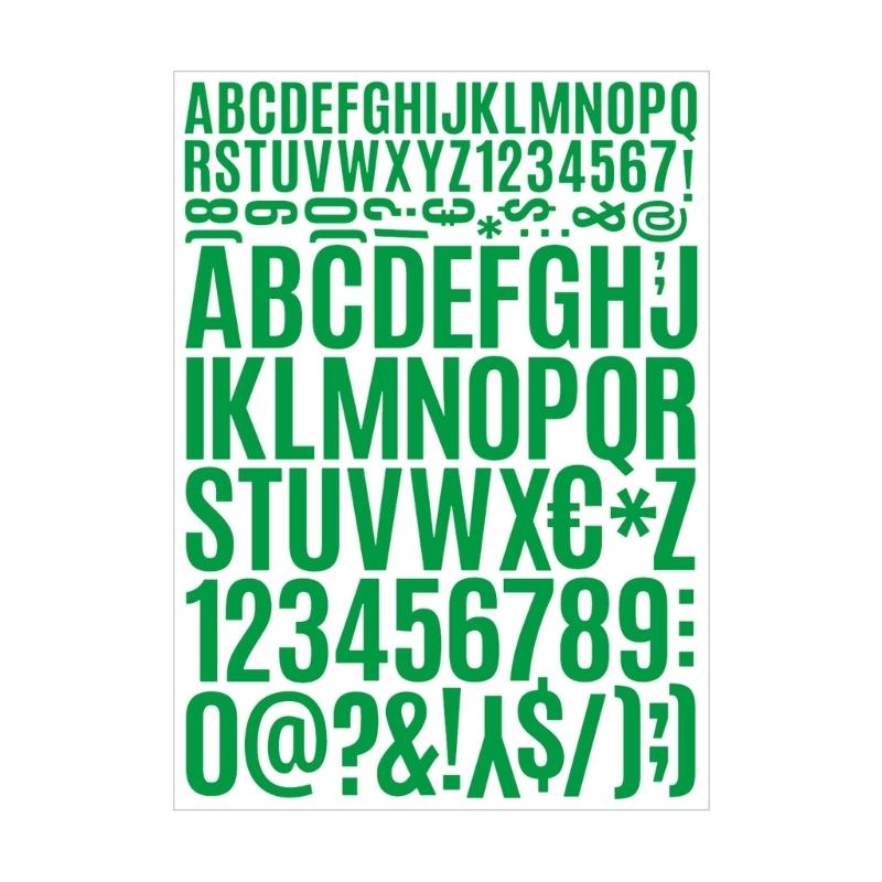 12 Sheets Alphabets Number Sticker for Sign, Scrapbooking, Crafts and Decoration Multicolour Letter Number Sticker