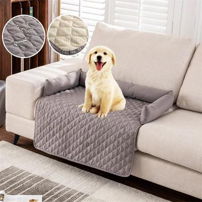 Waterdichte Huisdier Sofa Mat Ruit Groot Hondenkussen met Nekkussen Hond Kat Antislip Bankhoes voor Woonkamer Thuis