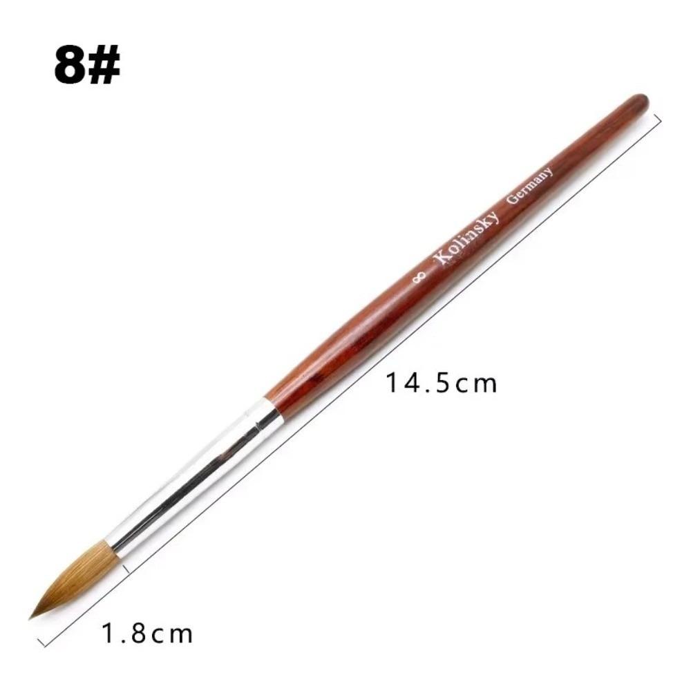 Acrylic Nail Brush Wood Handle UV Gel Brush Professional Liner Drawing Brushes Nail Art