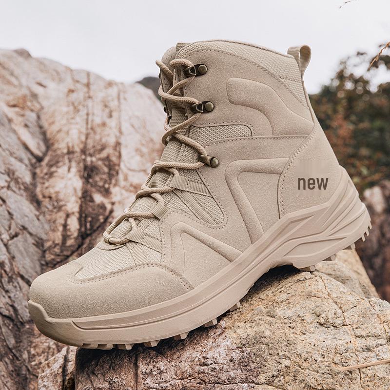 2026 Men's Plus Size Waterproof High-top Non-slip Tactical Hiking Boots