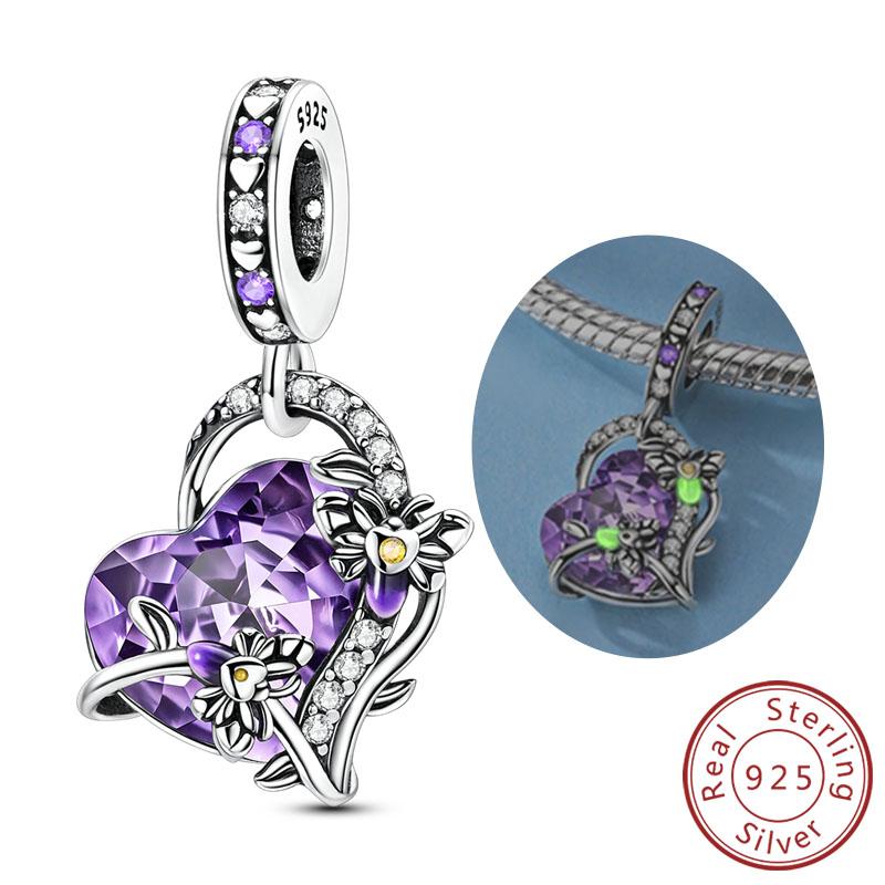 Copper Charms Beads Pendant Luminous Firefly Butterfly Charms Fit Original Bracelet Women Diy Jewelry Making Gifts