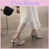 Summer High Heel Slide Sandals With Pu Upper For Elegant Womens Fashion