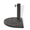 VidaXL Socle de parasol en résine demi-cercle Bronze 9 kg