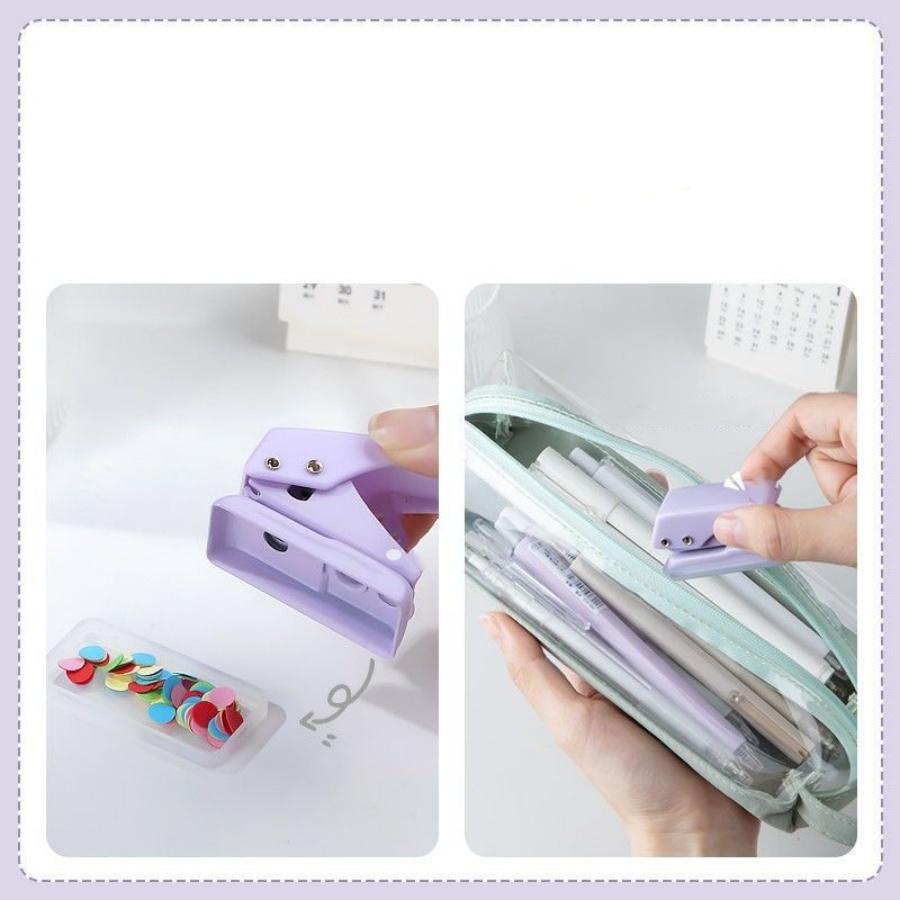1PC mini single hole puncher DIY circular hole manual loose leaf paper 6mm punching machine student office stationery