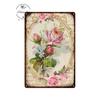 Vintage Flowers Rose Picture Metal Plaque Tin Signs Plate Wall Decor Art Iron Posters Man Cave Bar Club Garden Decoration Poster