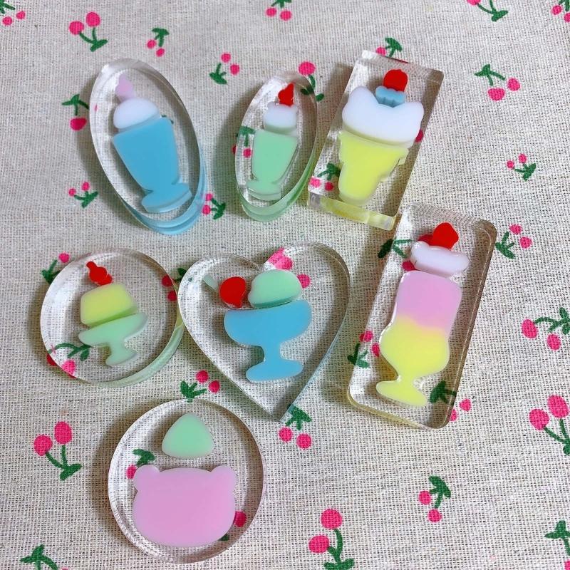 Moule en Silicone Souple Moule Sable Mouvant Crème Glacée Art Résine Artisanat DIY Pendentif Fait Main Breloques Fournitures de Fabrication de Bijoux