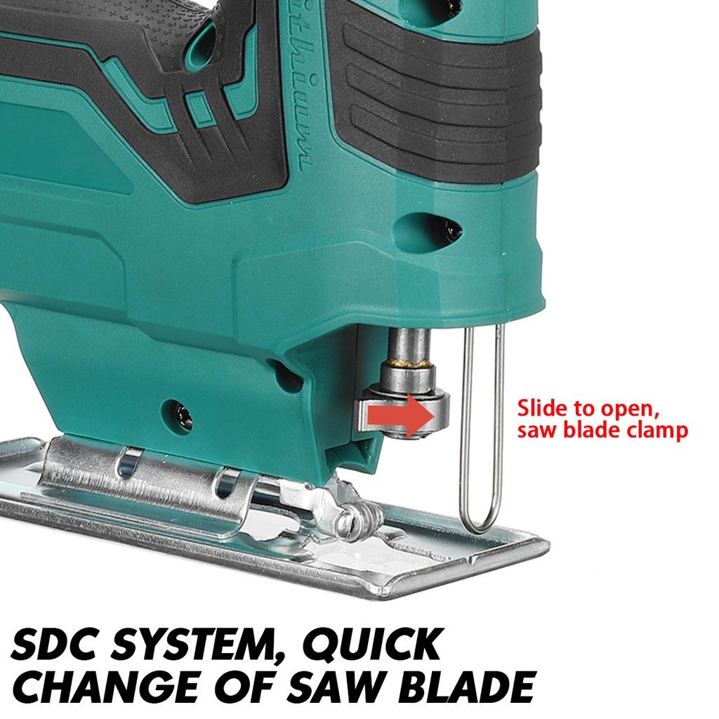 12V 1080W Tragbare elektrische Säge Astsäge Stichsäge Wiederaufladbare Holzbearbeitungs-Elektrowerkzeuge Holzsäge mit 1/2 Akku