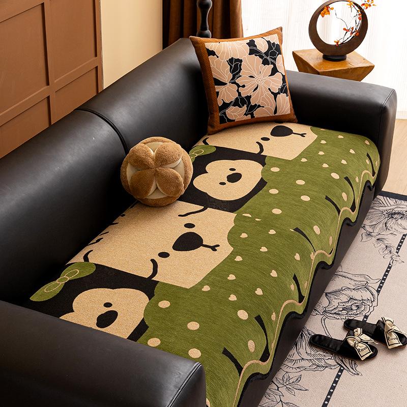

2025 new four-season universal special-shaped non-slip anti-cat scratch sofa cushion, high-end straight-breasted leather sofa cover 90*70cm