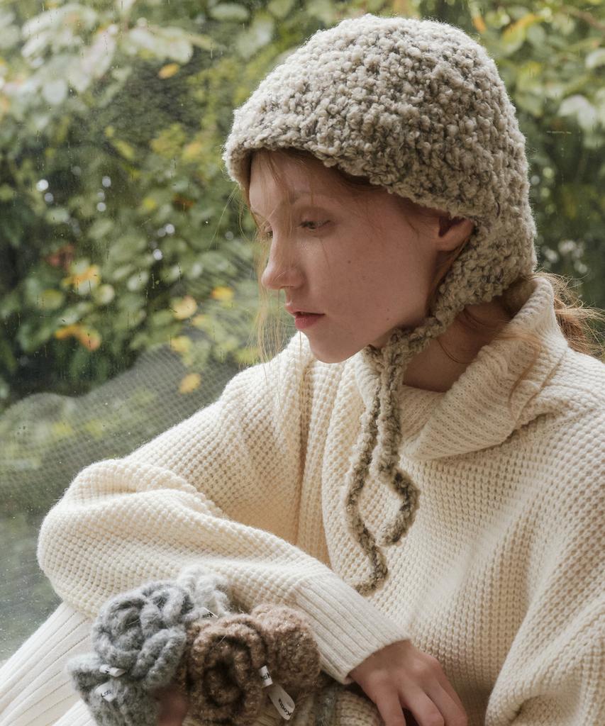Miseutikotita Soft String Crochet Hat - Beige