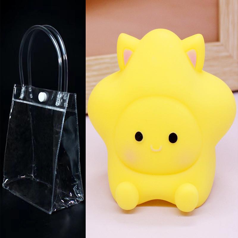 2023 Cartoon Cute Rabbit Night Light: Cordless LED Bedside Ornament for Kids
