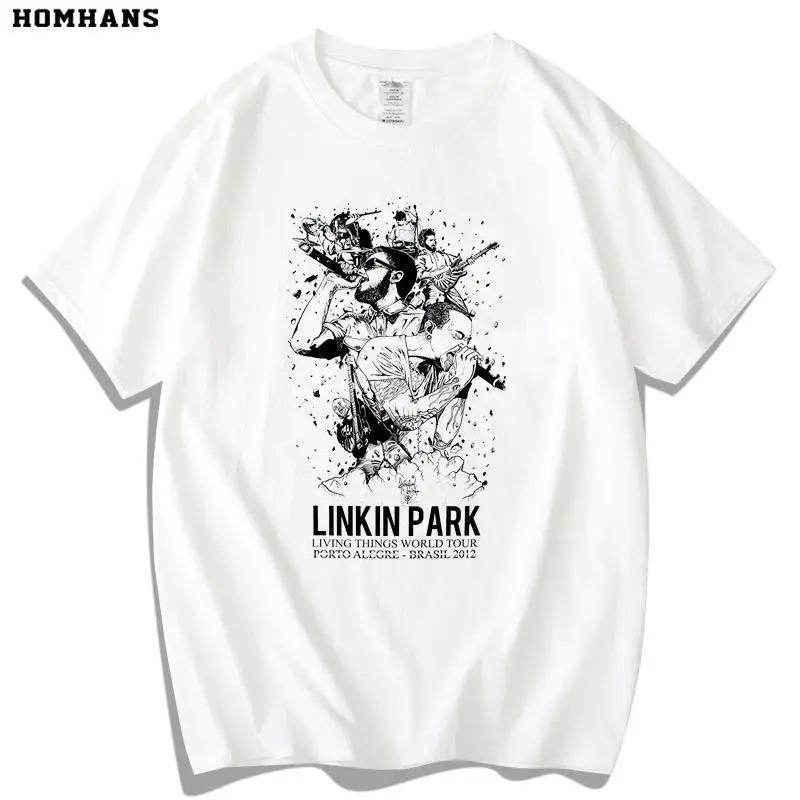 Hot Sale Red Han Linkin Park Short-sleeved T-shirt Men Women European and American Rock Band Tide Cotton Loose Casual Oversized Top Summer New Tee