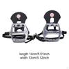 1 Pair Exercise Bike Pedals Parts AntiSlip Repair with Toe Clips and Straps Cage for
