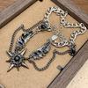 Y2K Gothic Punk Wing Star Pendant Choker Necklace Women Alloy Locket Chain Chic Edgy Sweet Cool Style