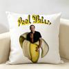 NNicolas Cage In Einem Bananen-Kissenbezug Natürliches Leinen Bio-Stoff Beidseitiger Druck Raum Sofa Dekor Kissenhülle