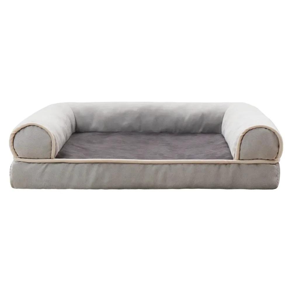 

Cat Dog Bed Sofa Warm Cat Nest Pet Bed for Small Medium Dogs Cats Comfortable Plush Non-slip Puppy Pet Supplies Sofa Bed S(40x30x9)cm светло-серый