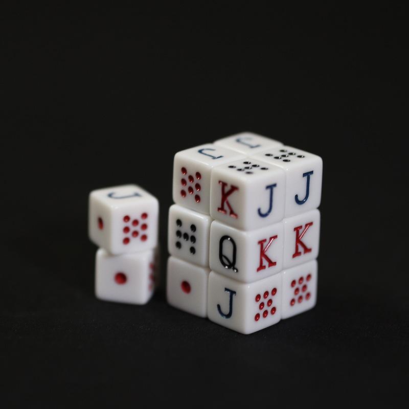 10 Stuks Set 16 Mm Acryl Poker Dobbelstenen Met Rechte Hoek Voor Bordspel Accessoires gray