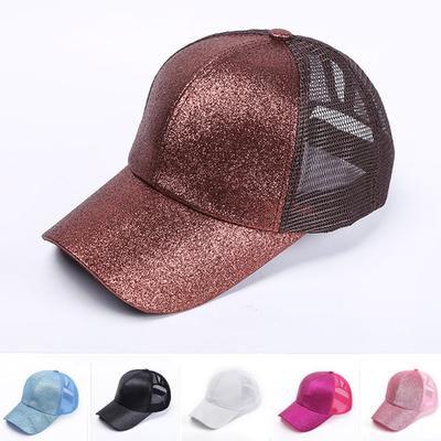 Pferdeschwanz Messy Buns Trucker Plain Baseball Visor Cap Unisex Hut