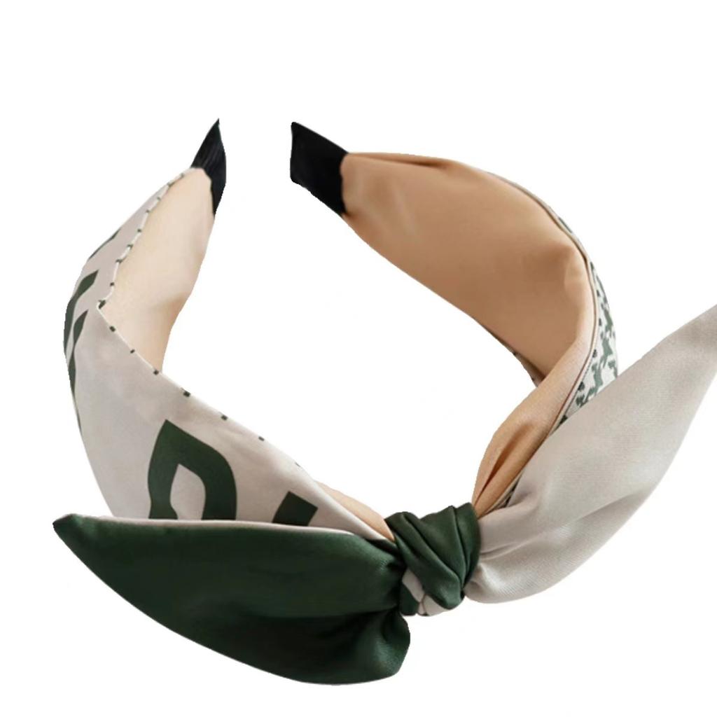 PROLY New Fashion Headband For Women Wide Side Bowknot Headwear Classic Houndstooth Patchwork Turban Hair Accessories